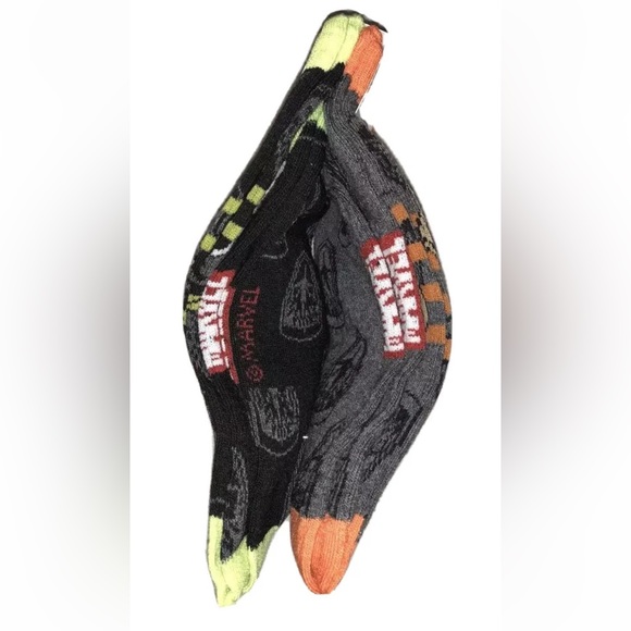 Guardians of the Galaxy Groot Rocket Raccoon Crew Socks 2Pair Men 6-12 Black NEW - Picture 6 of 8